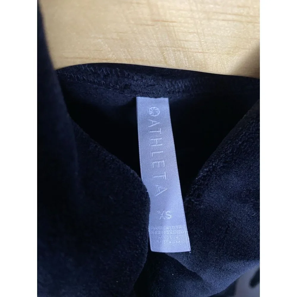 Athleta Women's Double Cozy Karma Funnel Neck Sweatshirt‎ Black  XS - Picture 3 of 6